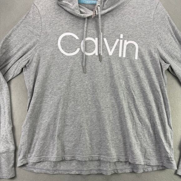 Calvin Klein Performance Women’s Grey Long Sleeve Hoodie Size M - Picture 4 of 10